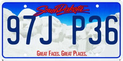 SD license plate 97JP36