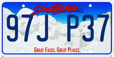 SD license plate 97JP37