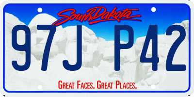 SD license plate 97JP42