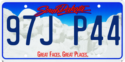 SD license plate 97JP44