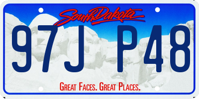 SD license plate 97JP48