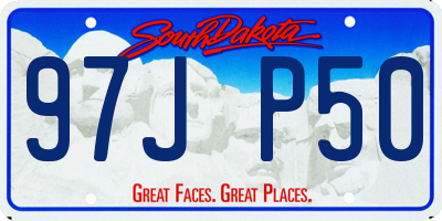 SD license plate 97JP50