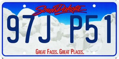 SD license plate 97JP51
