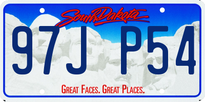SD license plate 97JP54