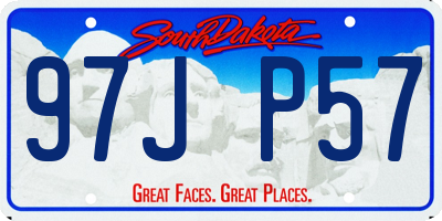 SD license plate 97JP57