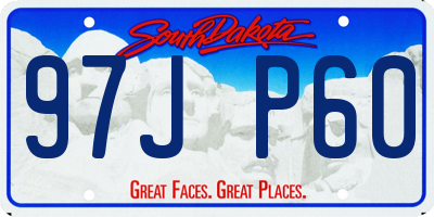 SD license plate 97JP60