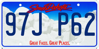 SD license plate 97JP62