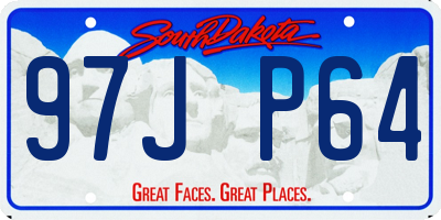 SD license plate 97JP64