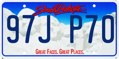 SD license plate 97JP70