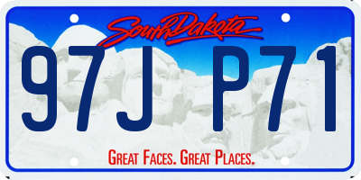 SD license plate 97JP71