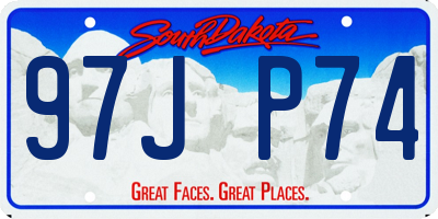 SD license plate 97JP74