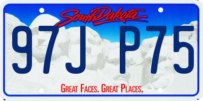 SD license plate 97JP75