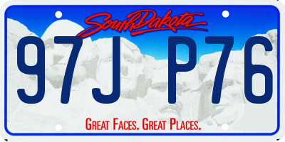 SD license plate 97JP76