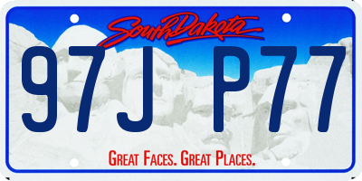 SD license plate 97JP77