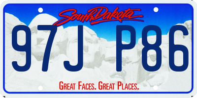 SD license plate 97JP86