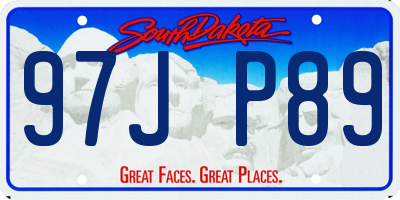 SD license plate 97JP89