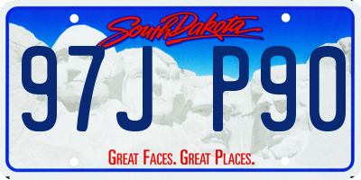 SD license plate 97JP90