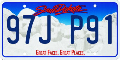 SD license plate 97JP91