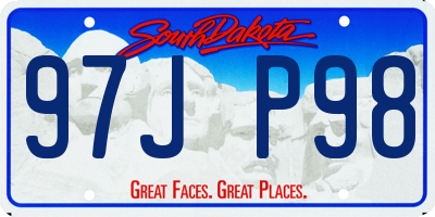 SD license plate 97JP98