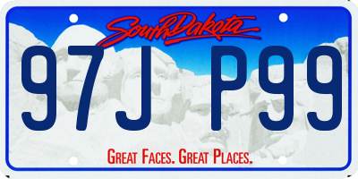 SD license plate 97JP99