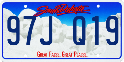 SD license plate 97JQ19