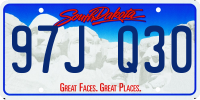 SD license plate 97JQ30