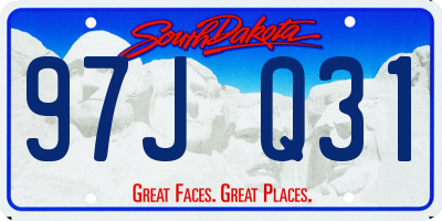 SD license plate 97JQ31