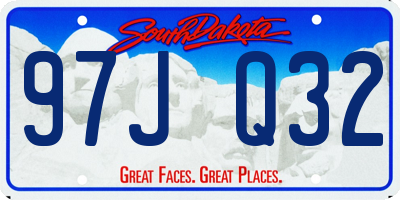 SD license plate 97JQ32
