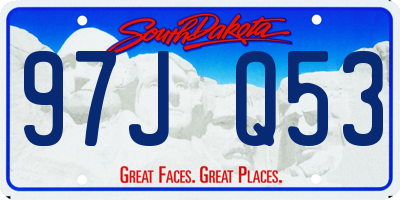 SD license plate 97JQ53