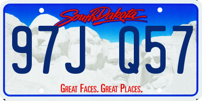 SD license plate 97JQ57