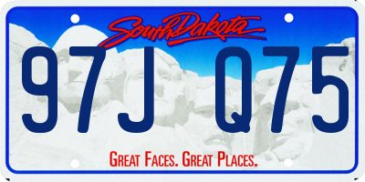 SD license plate 97JQ75
