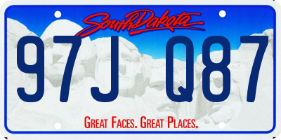 SD license plate 97JQ87