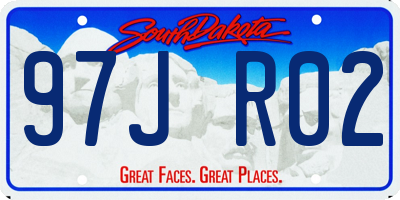 SD license plate 97JR02