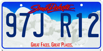 SD license plate 97JR12