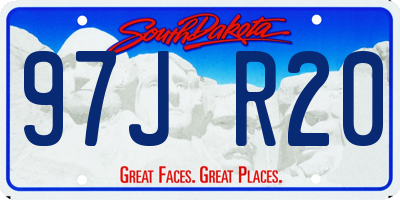 SD license plate 97JR20