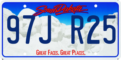 SD license plate 97JR25
