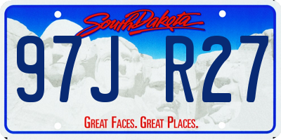 SD license plate 97JR27