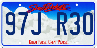 SD license plate 97JR30