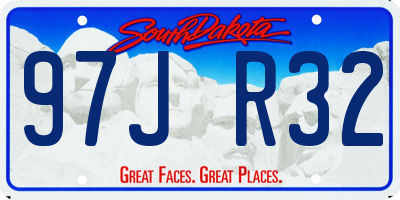 SD license plate 97JR32