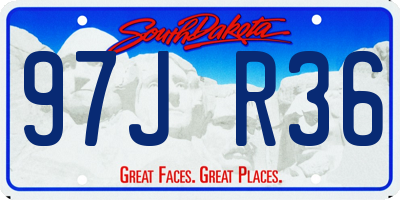 SD license plate 97JR36