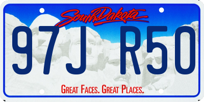 SD license plate 97JR50