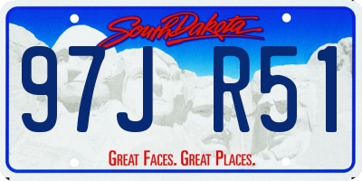 SD license plate 97JR51