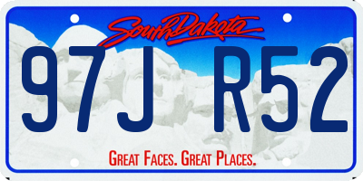 SD license plate 97JR52