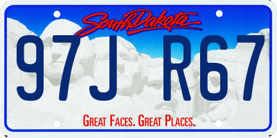 SD license plate 97JR67