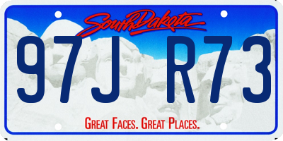 SD license plate 97JR73