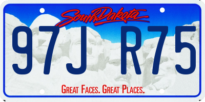 SD license plate 97JR75