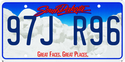 SD license plate 97JR96