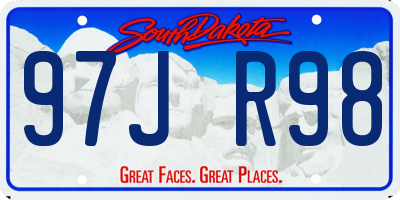 SD license plate 97JR98