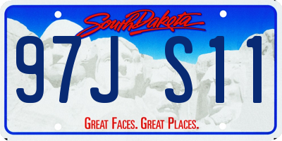 SD license plate 97JS11