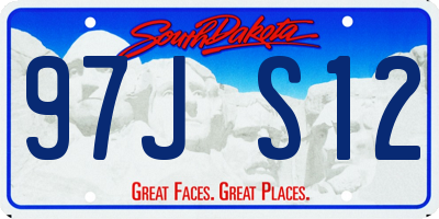 SD license plate 97JS12